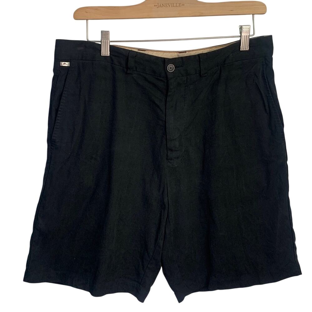 Tommy Bahama Men’s Black Silk Blend Dressy Casual 9” Classic Shorts M-114 Sz 34